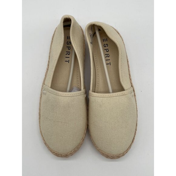 Esprit Womens Canvas Slip-On Espadrilles Size 6M Beige - Picture 6 of 9